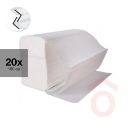   Kéztörlő "V" 2r.x16g 20x150lap 25x21,5cm 100% cell.