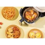 Air fryer sütőpapír olaj nélküli sütőhöz -KÖR 23cm - 50 db/csomag 