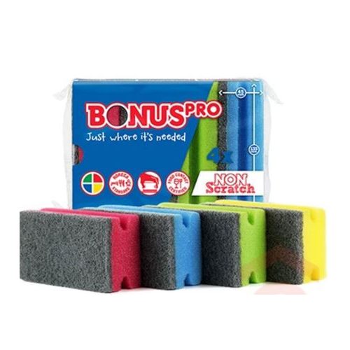 Mosogatószivacs formázott 4db 4,5x7x13,5cm Bonus