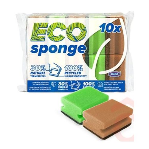 Mosogatószivacs formázott 10db 4,5x6,5x8,5cm Bonus