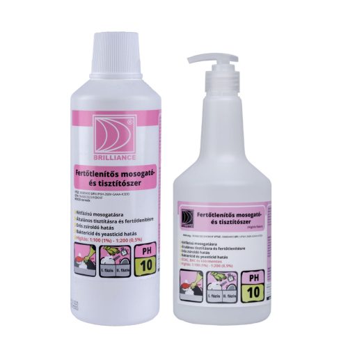 Brilliance® Fertőtlenítős mosogató- és tisztítószer 1 liter + adagoló flakonnal
