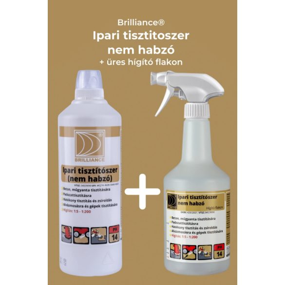 Brilliance® Ipari tisztítószer (nem habzó) 1 liter + hígítós flakonnal