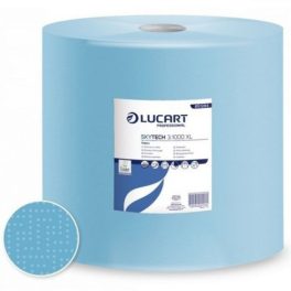   Lucart Skytech 3.1000 XL, ipari törlőkendő, 3r., kék, 1000lap/tekercs, 1 tek./zsugor