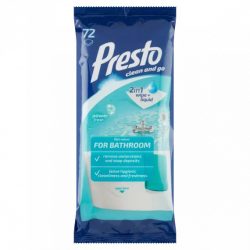 Presto Clean nedves törlőkendő (fürdőszobai, 72 db)