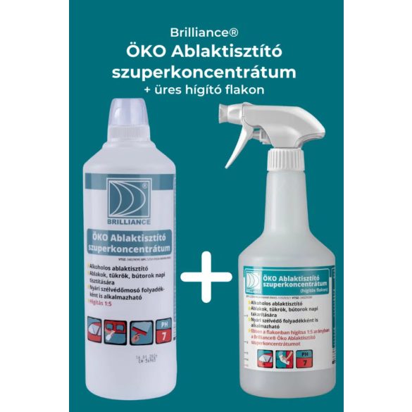 Brilliance® ÖKO Ablaktisztító szuperkoncentrátum 1 liter + hígítós flakonnal