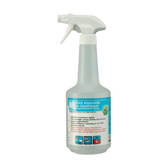 Brilliance ® ÖKO Vízkőoldó és tisztítószer szuperkoncentrátum hígítós flakon szórófejjel 750 ml (ÜRES)