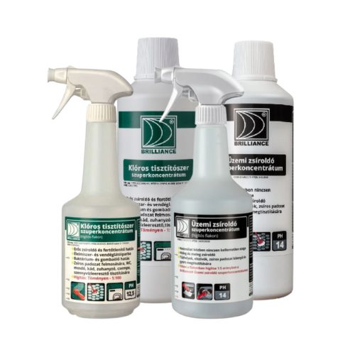 Klóros tisztítószer szuperkoncentrátum + Üzemi zsíroldó szuperkoncentrátum